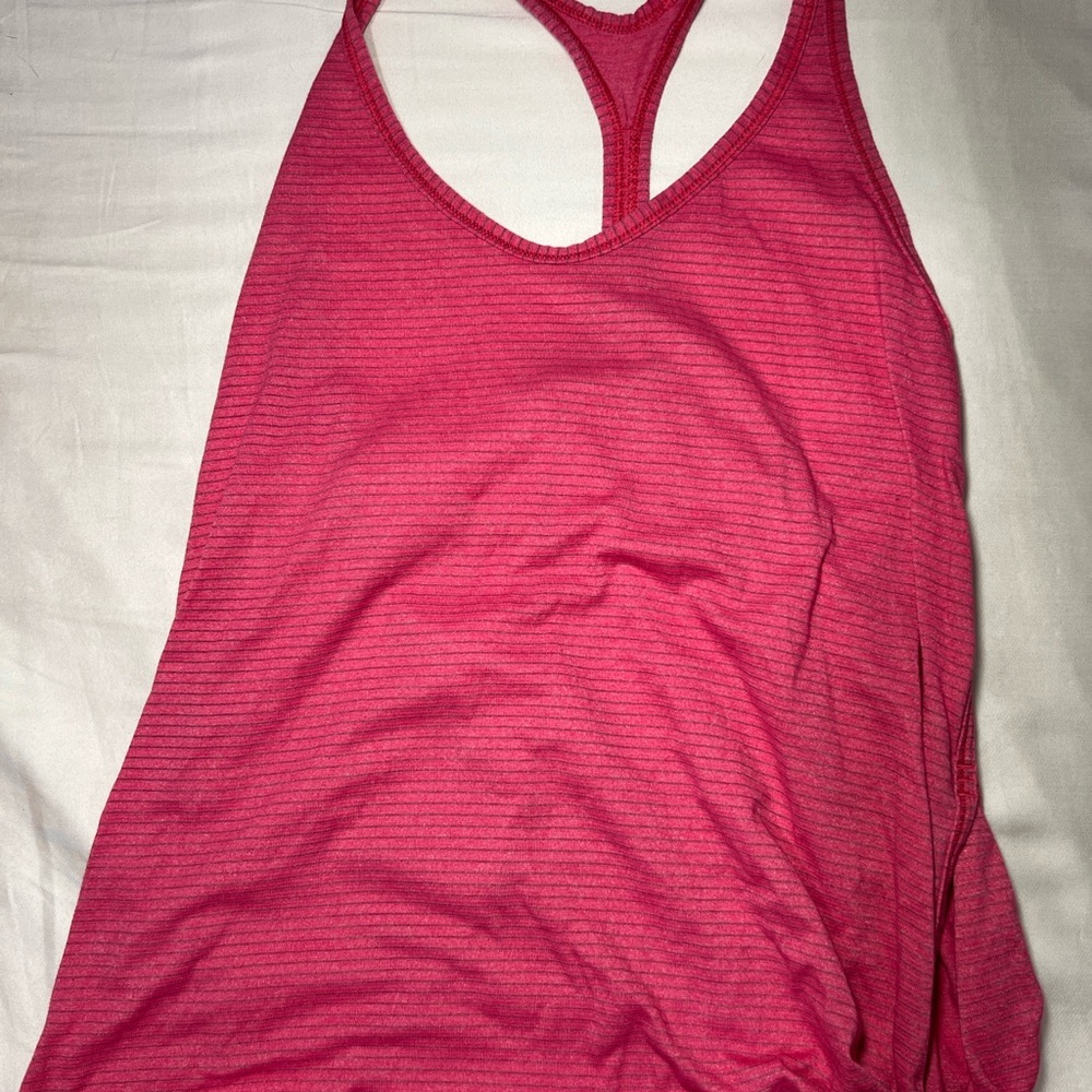 Lululemon Athletica Pink Tank Top w/side keyhole cut out